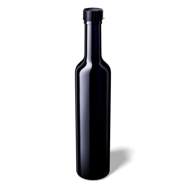 Violet glass bottle 0.5 l round