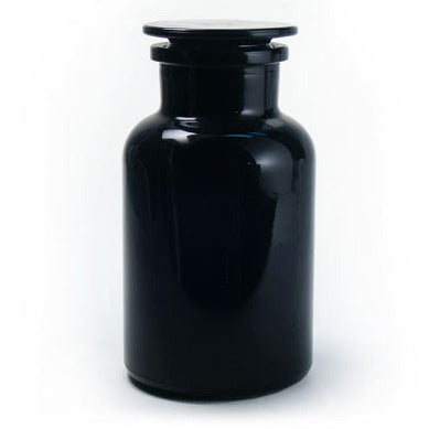 Violettglas Apothekerglas mit Glasstopfen 1,0 Ltr.