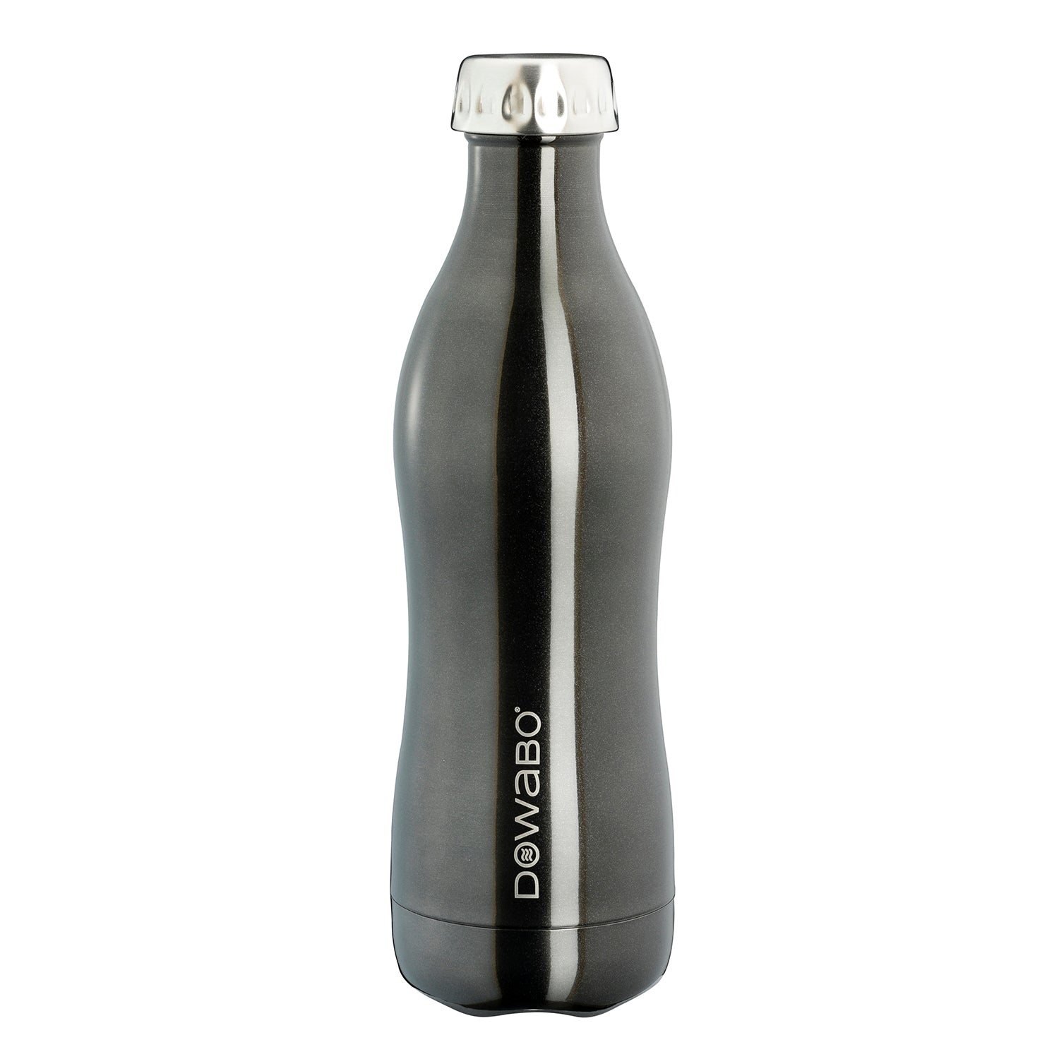 DOWABO black 500 ml, Edelstahl doppelwandig, isoliert, Dekor black