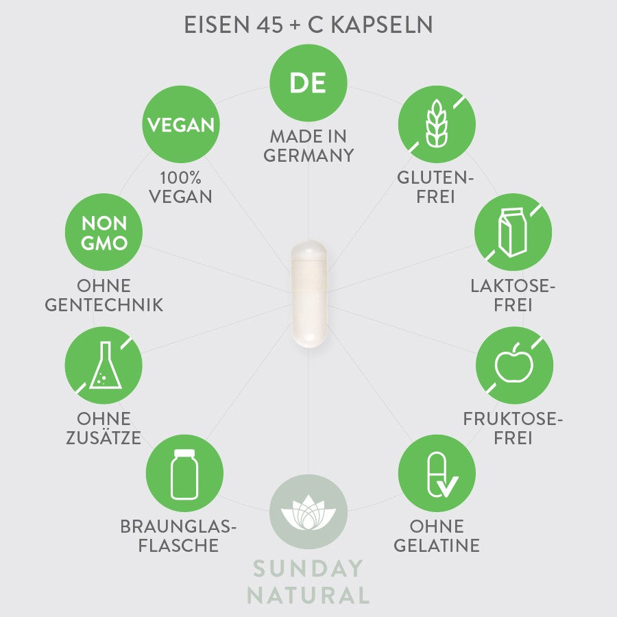 Iron chelate + C vitamin 120 caps.