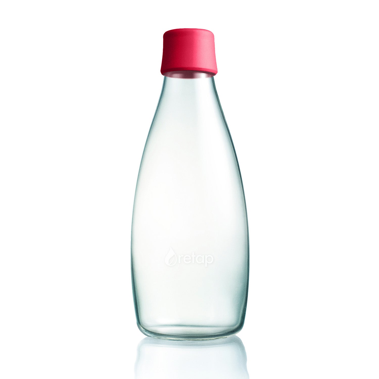 Retap Design Glasflasche 0,8 l inkl. farbigem Deckel