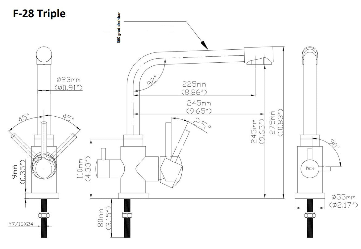 Robinet 3 voies WS3-117 E